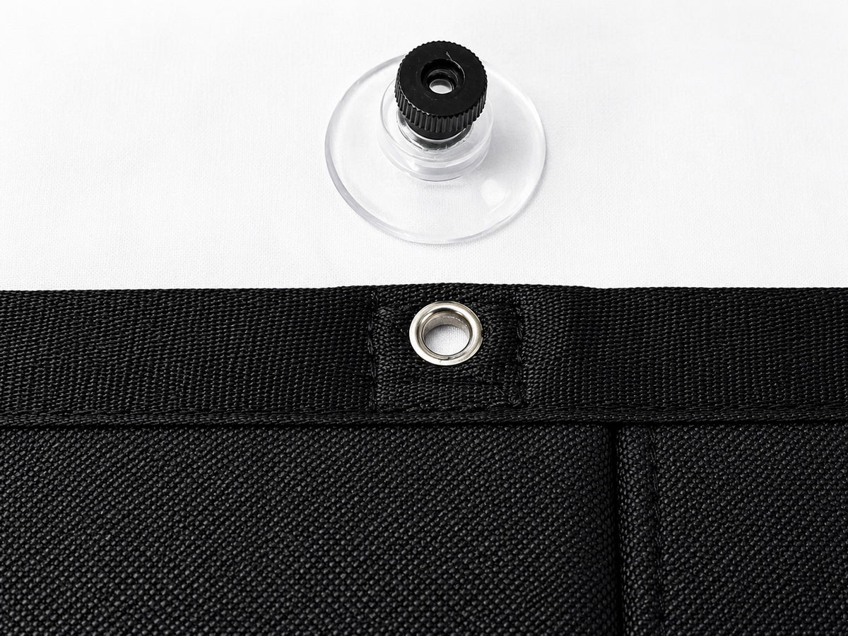 Close-up of a removable VDPS suction cup and reinforced mounting eyelet